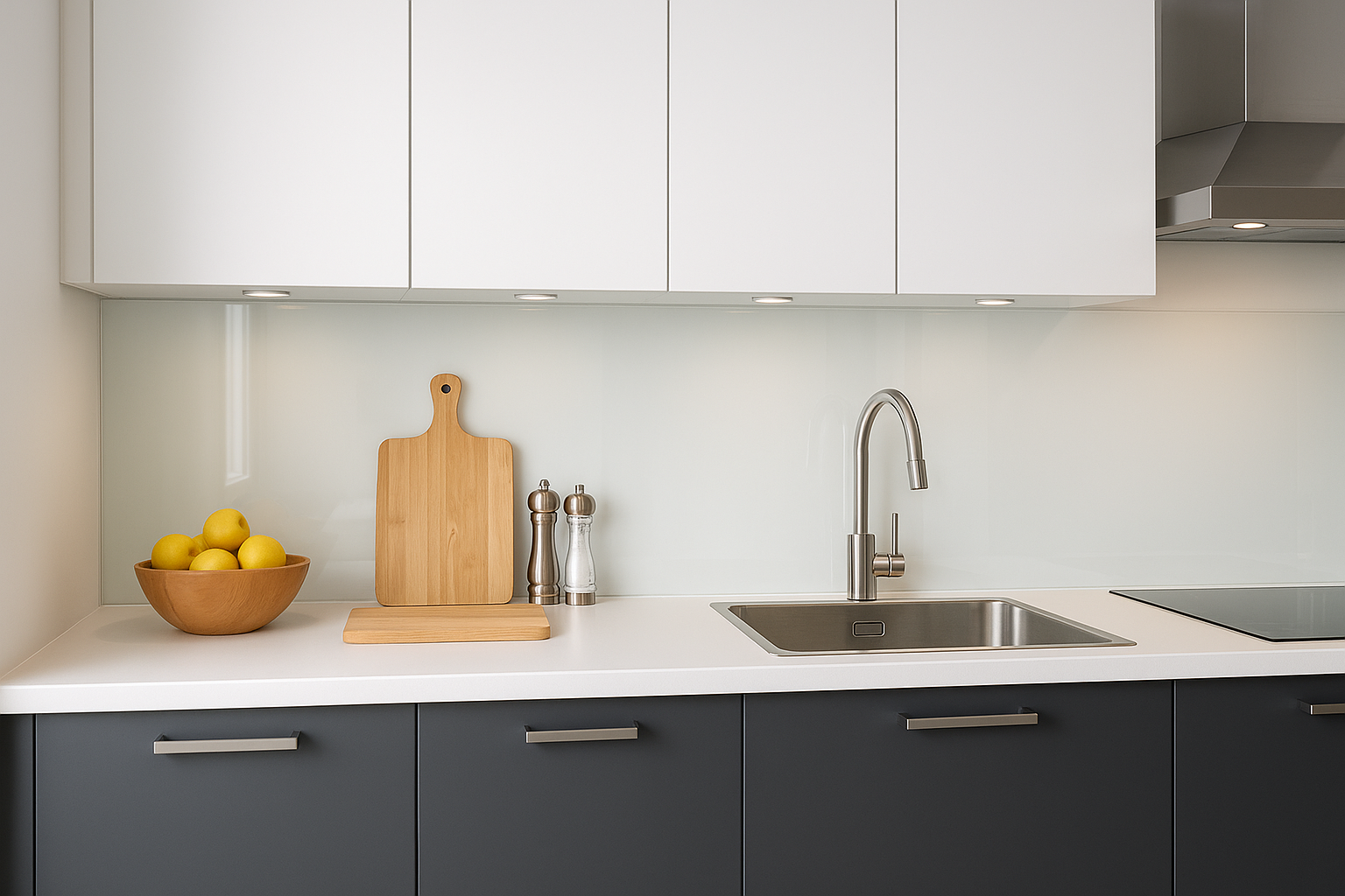 Glazen achterwand keuken Ikea