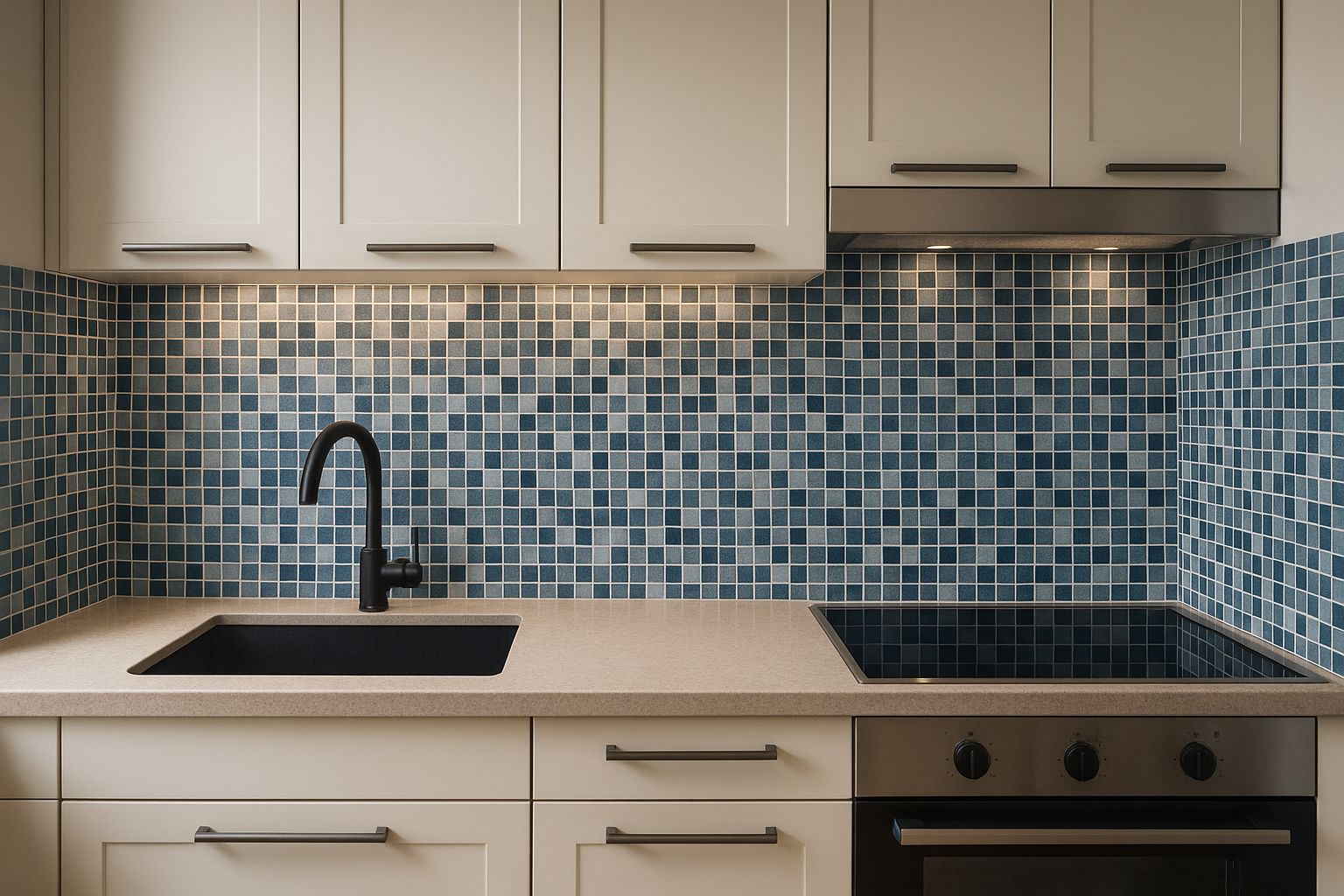 Achterwand keuken mozaiek