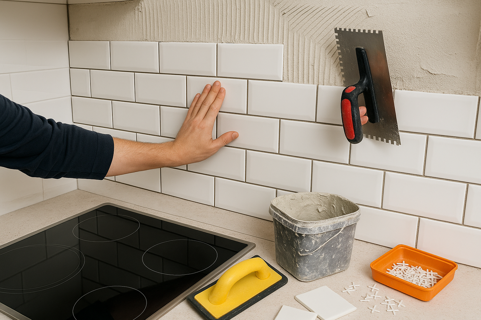 Tegels keuken achterwand plakken