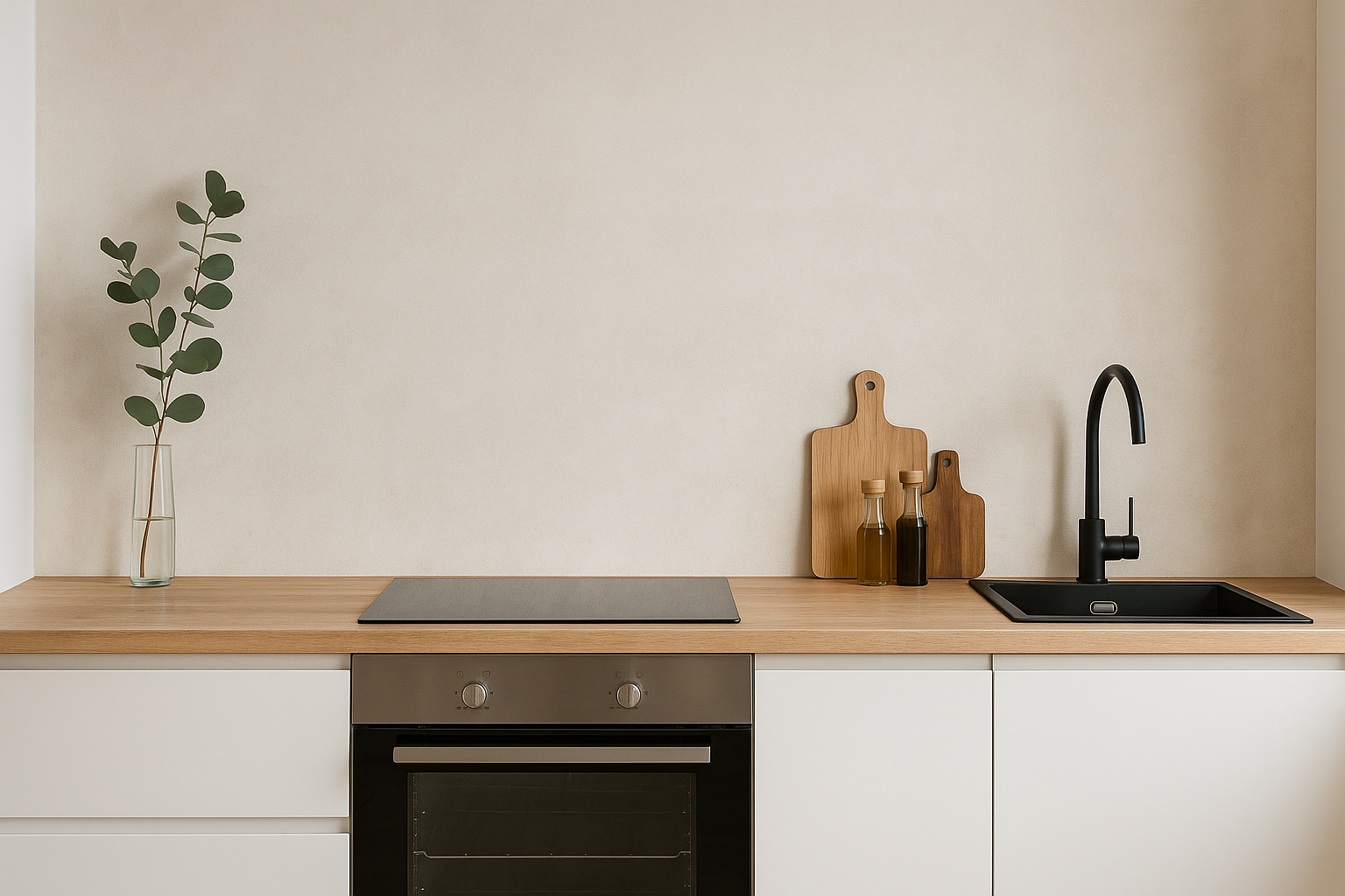 Achterwand keuken zonder bovenkastjes