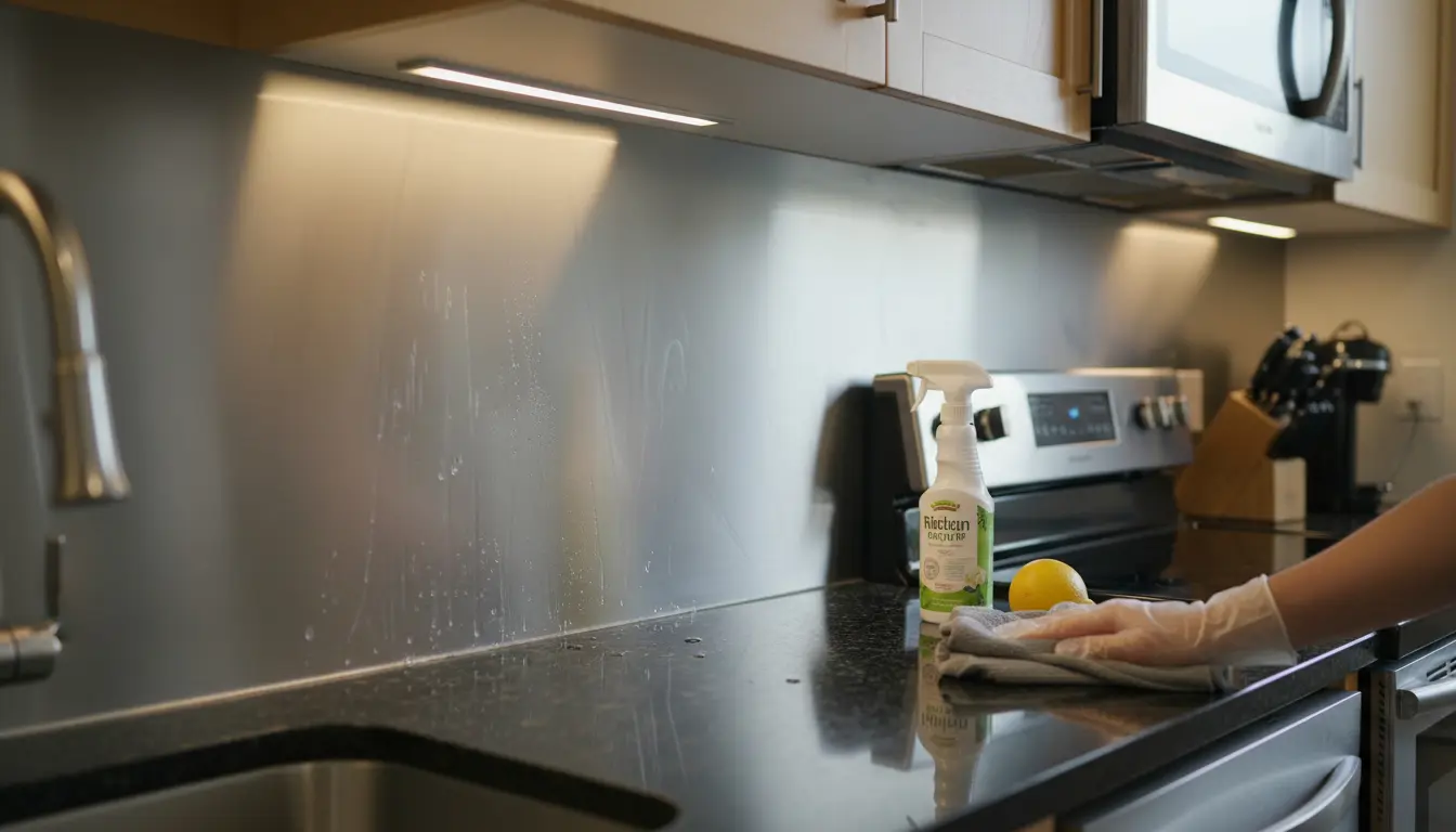 Rvs achterwand keuken schoonmaken