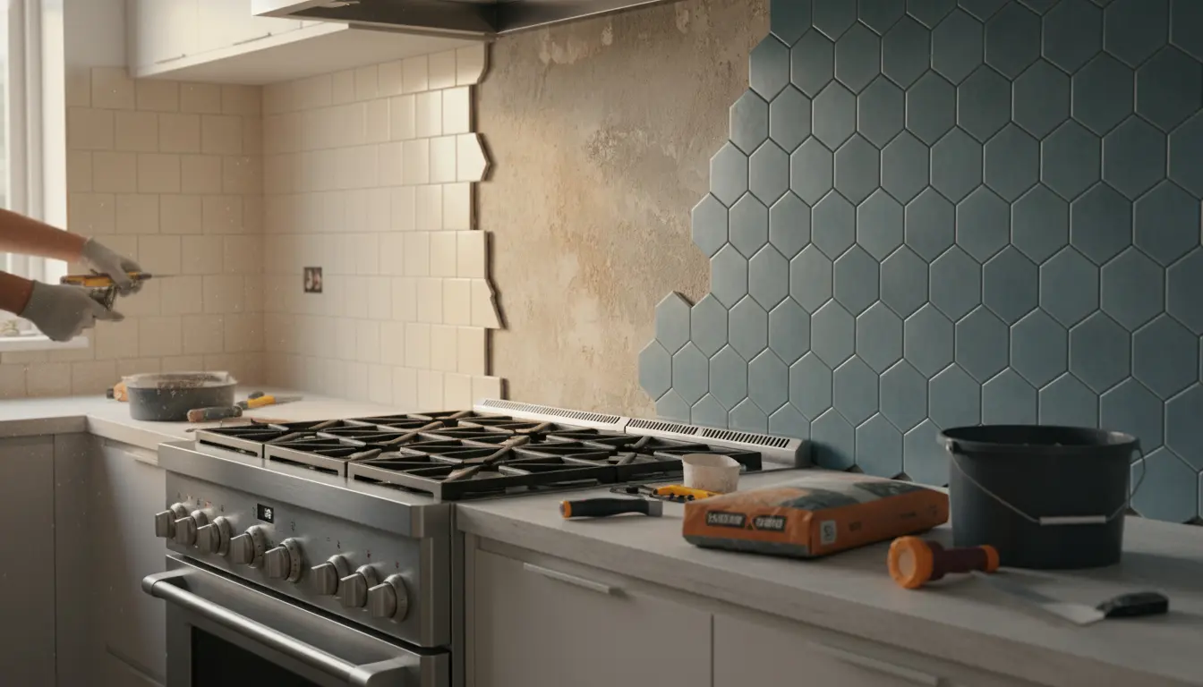 Tegels achterwand keuken vervangen