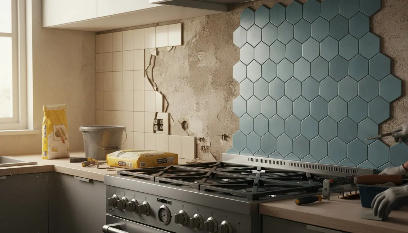 Tegels achterwand keuken vervangen