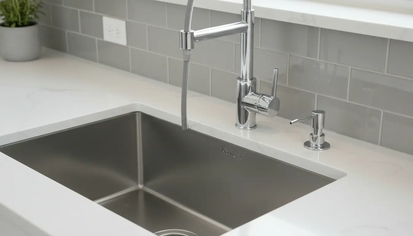 Spoelbak keuken met kraangat