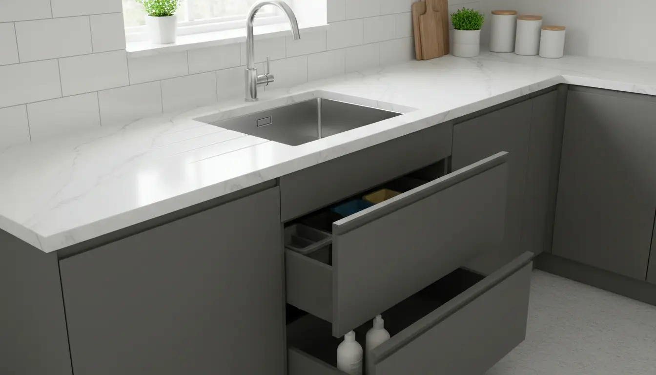 Keuken onderkast met spoelbak