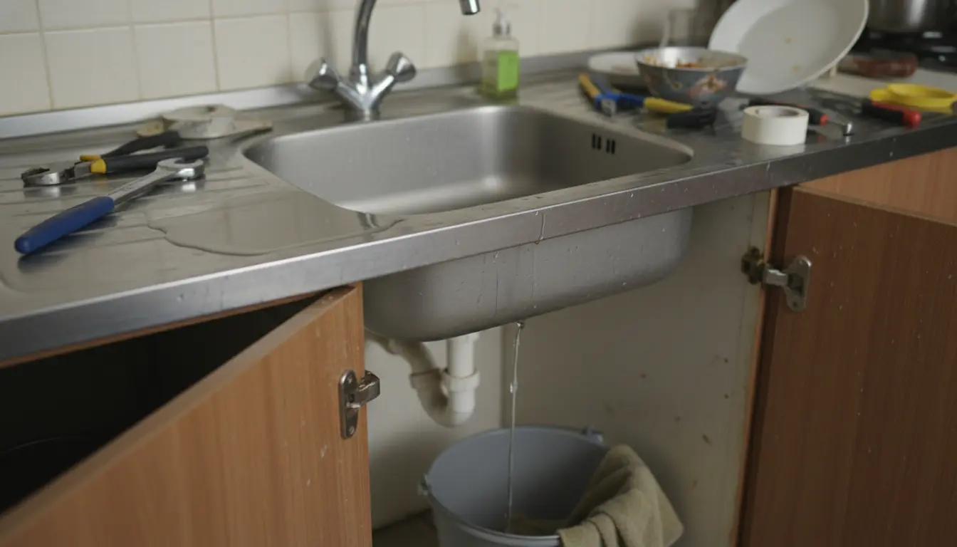 Spoelbak keuken lekt