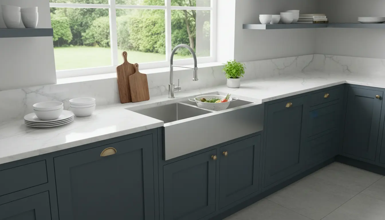 Dubbele spoelbak keuken