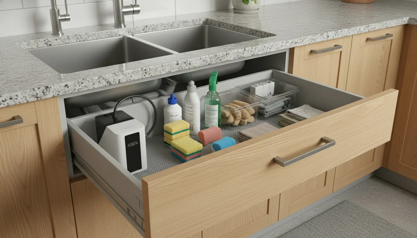 Lade onder spoelbak keuken