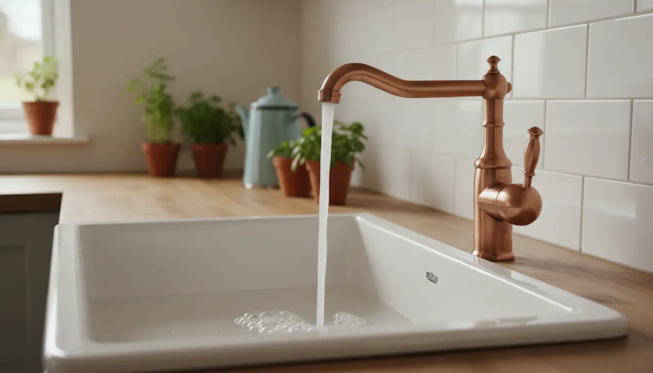 Koperen kraan keuken