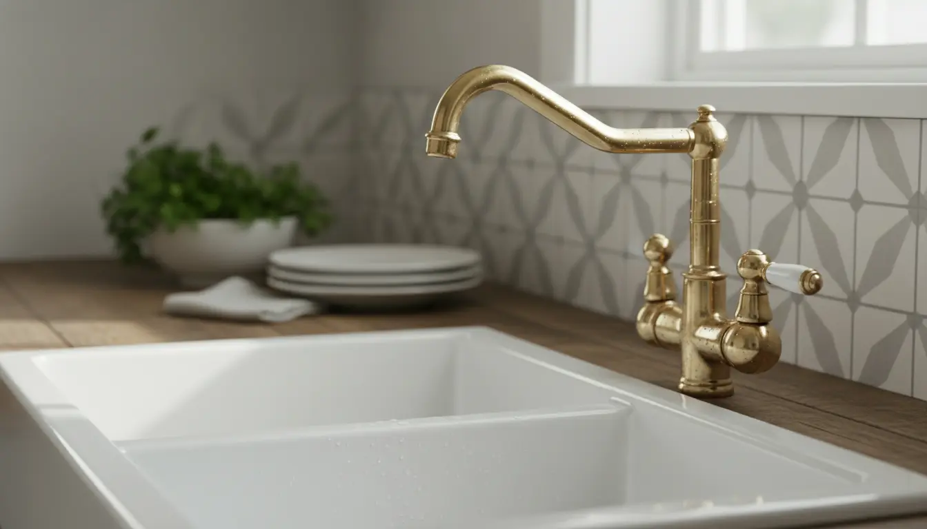 Messing kraan keuken