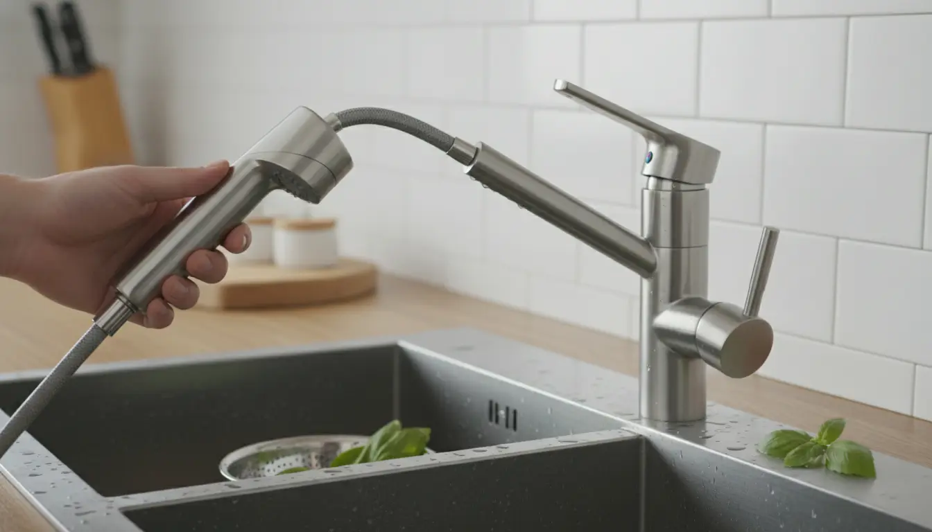 Keuken kraan met handdouche