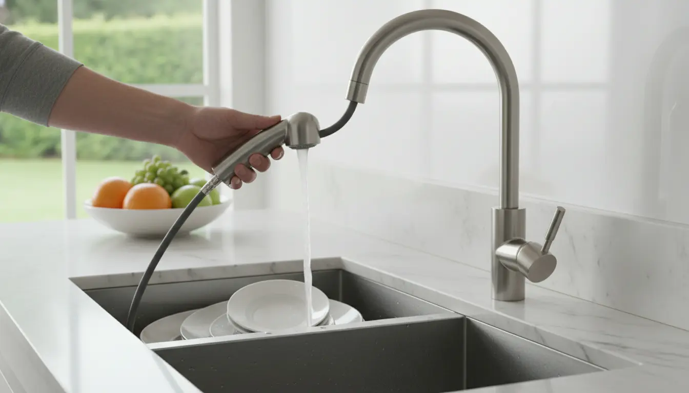 Kraan keuken uittrekbaar