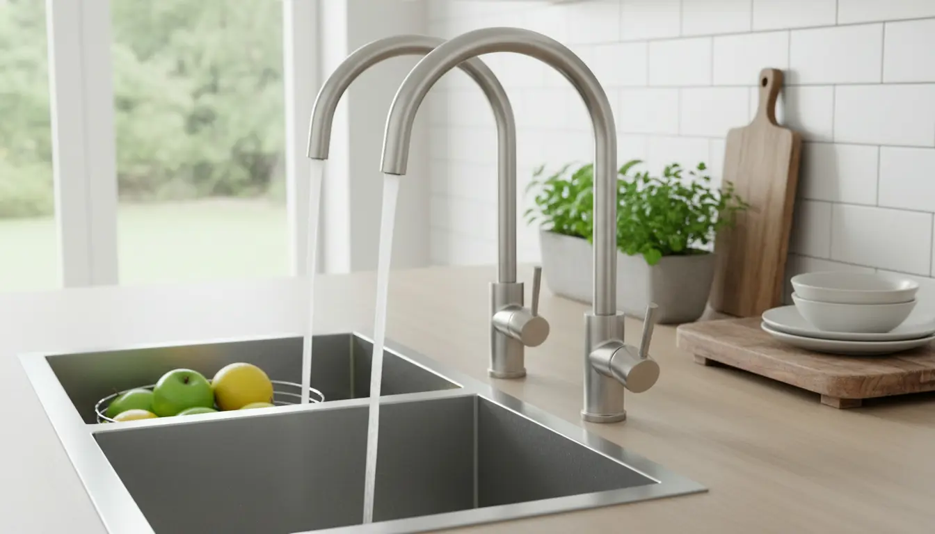 Dubbele kraan keuken