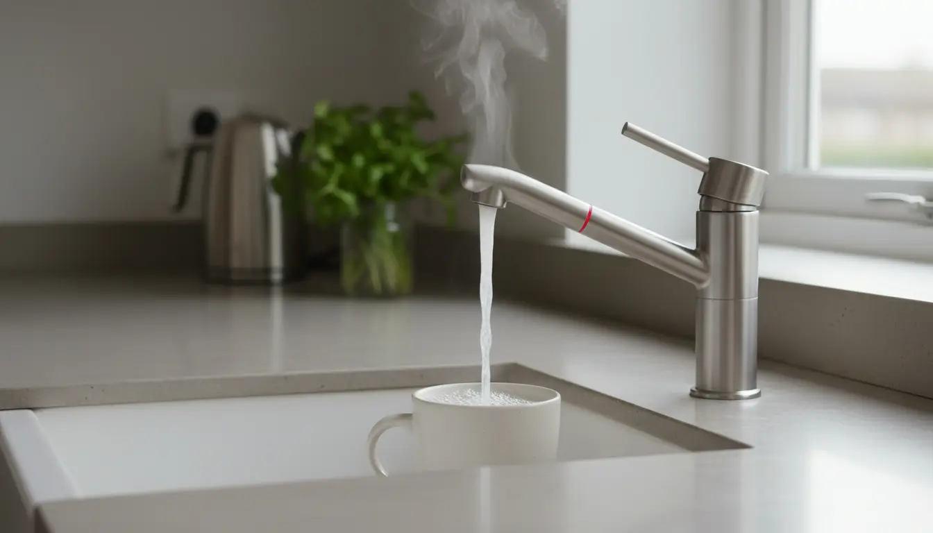 Heet water kraan keuken