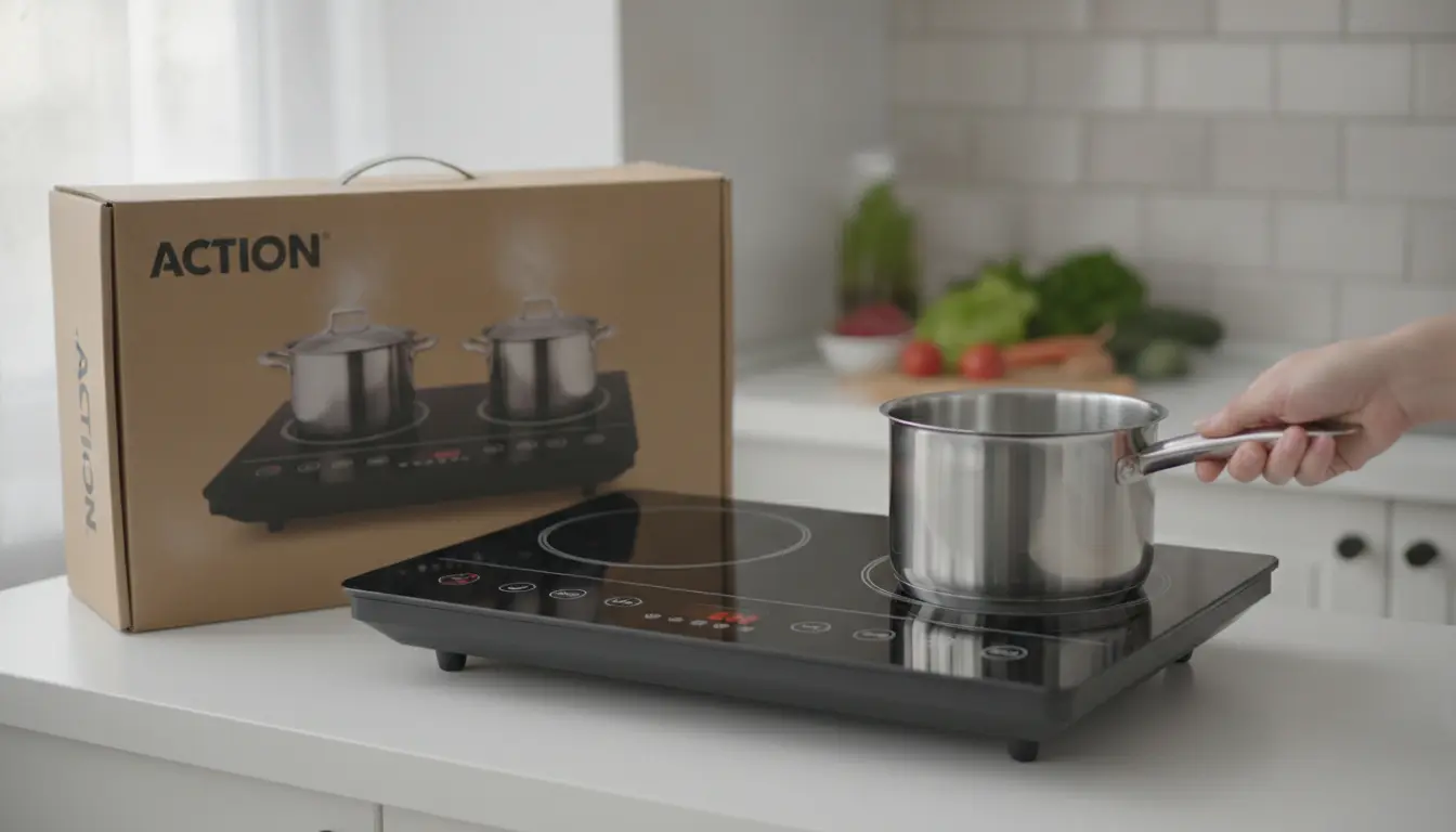 Inductie kookplaat Action: compact koken voor minder