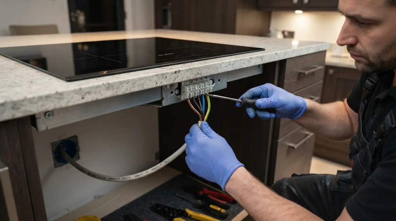 Bosch inductie kookplaat 2 fase veilig laten aansluiten