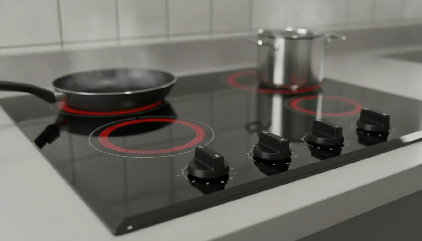 Elektrische kookplaat met draaiknoppen
