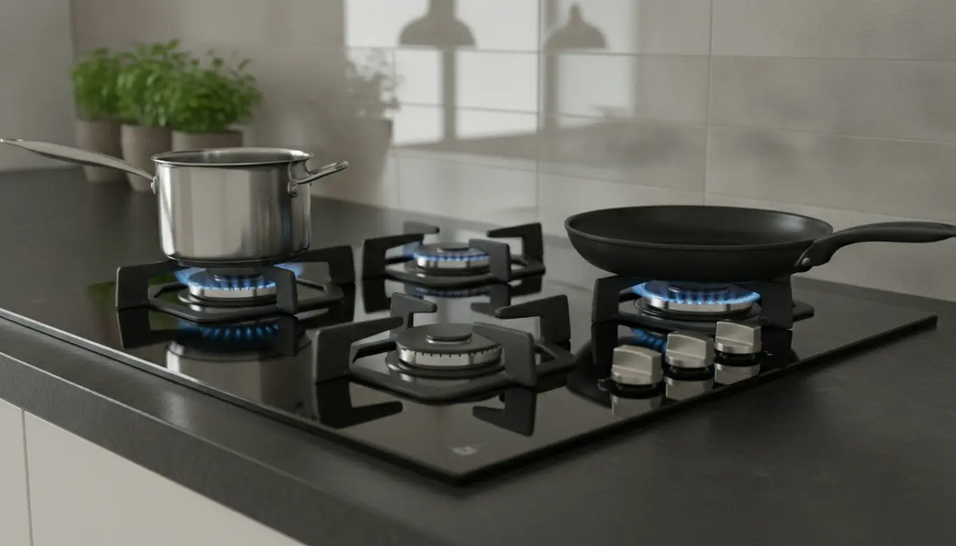 Etna gas op glas kookplaat